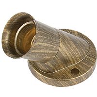 Патрон накладной наклонный Ecola Base E27 Черная бронза фото Патрон накладной наклонный Ecola Base E27 Черная бронза картинка